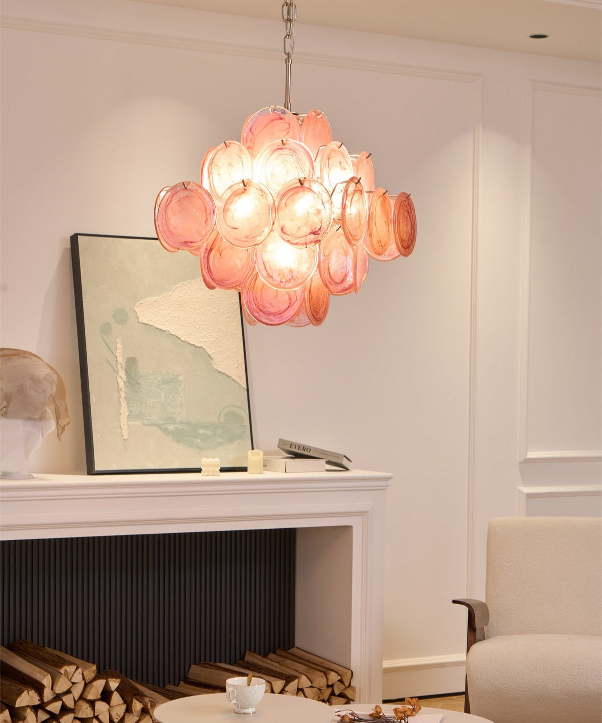 Aurelia Pink Murano Glass Chandelier