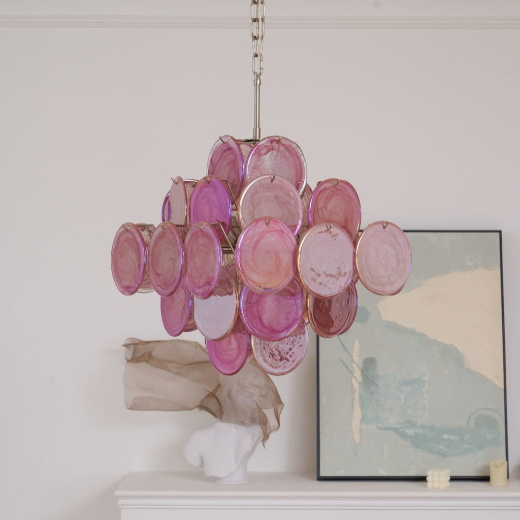 Aurelia Pink Murano Glass Chandelier
