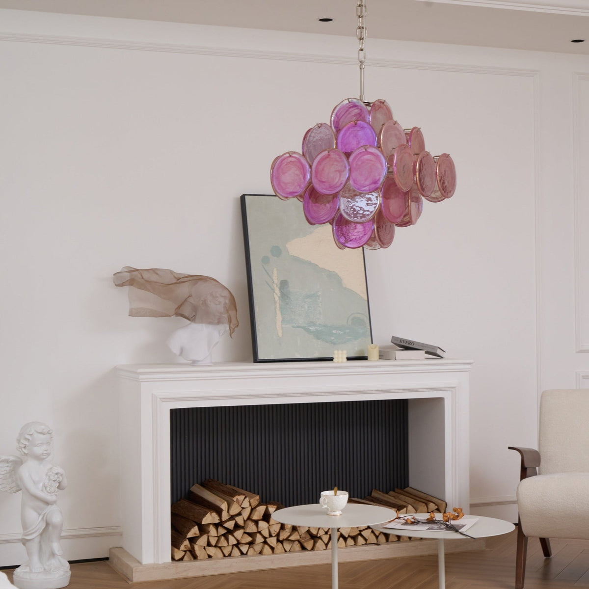 Aurelia Pink Murano Glass Chandelier