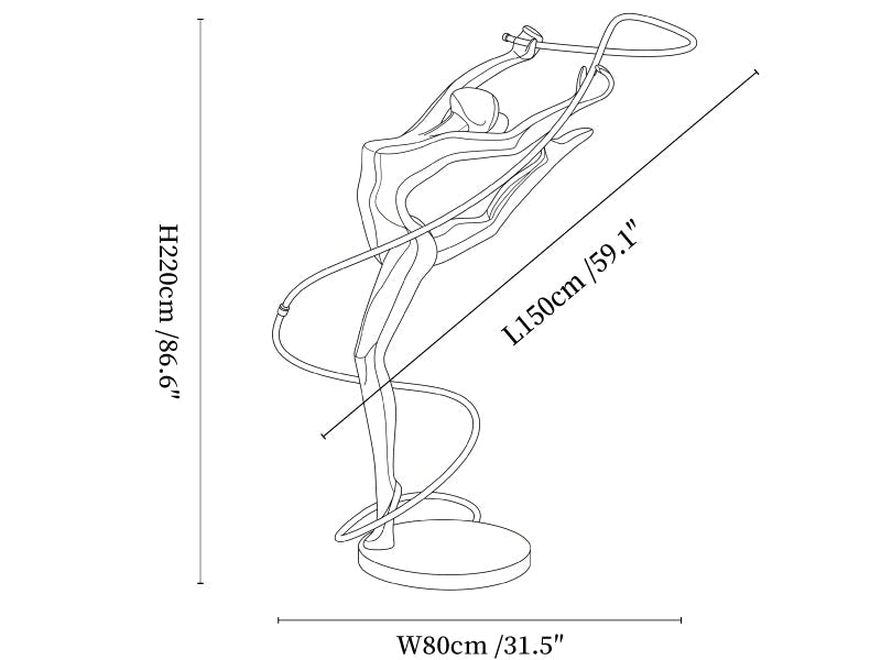 Aurelia Ribbon Dancer Floor Lamp