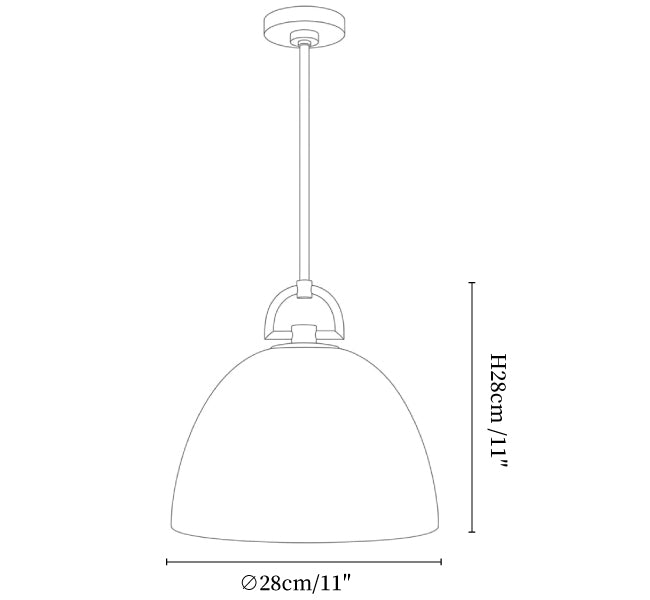 Aurelian Alabaster Dome Pendant Light