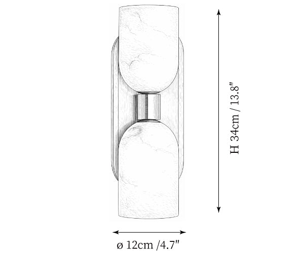 Aurelian Twin Alabaster Wall Light