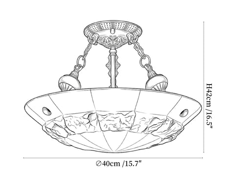 Aureon Alabaster Ceiling Light