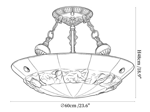 Aureon Alabaster Ceiling Light