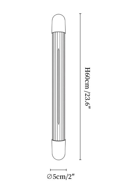 Aurevane Ribbed Glass Wall Sconce