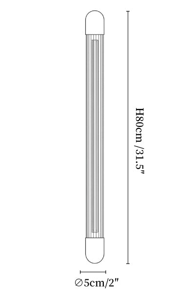 Aurevane Ribbed Glass Wall Sconce