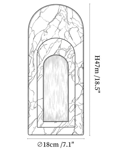 Aurevian Marble Wall Sconce