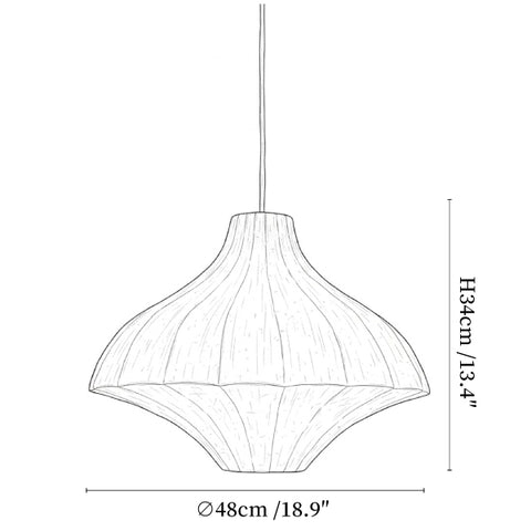 Aurielle Silk Pavilion Pendant Lamp