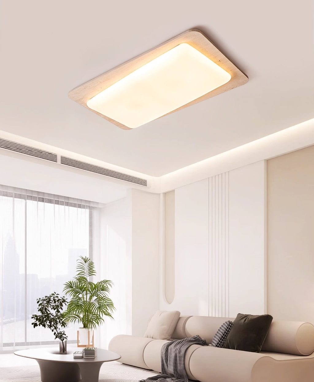 Aurilith Travertine Ceiling Light