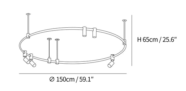 Auroom Round Chandelier