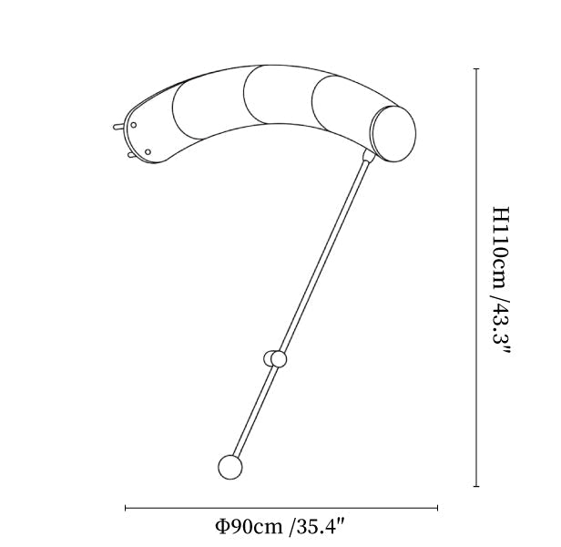 Aurora Gradient Arc Wall Sconce