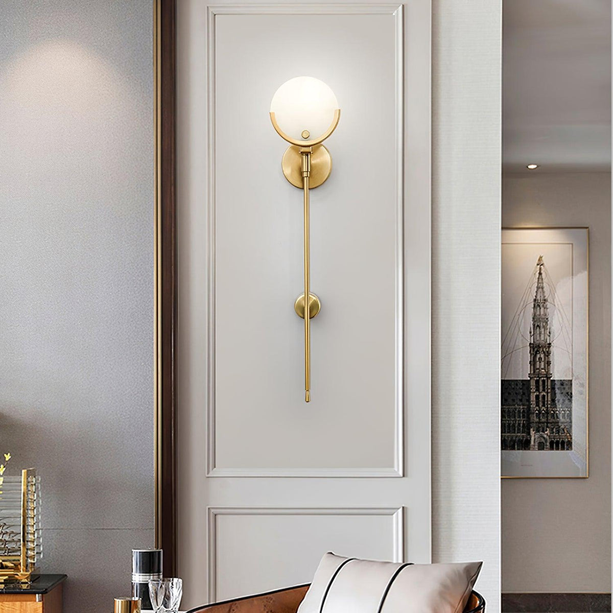 Ava Brass Wall Lamp