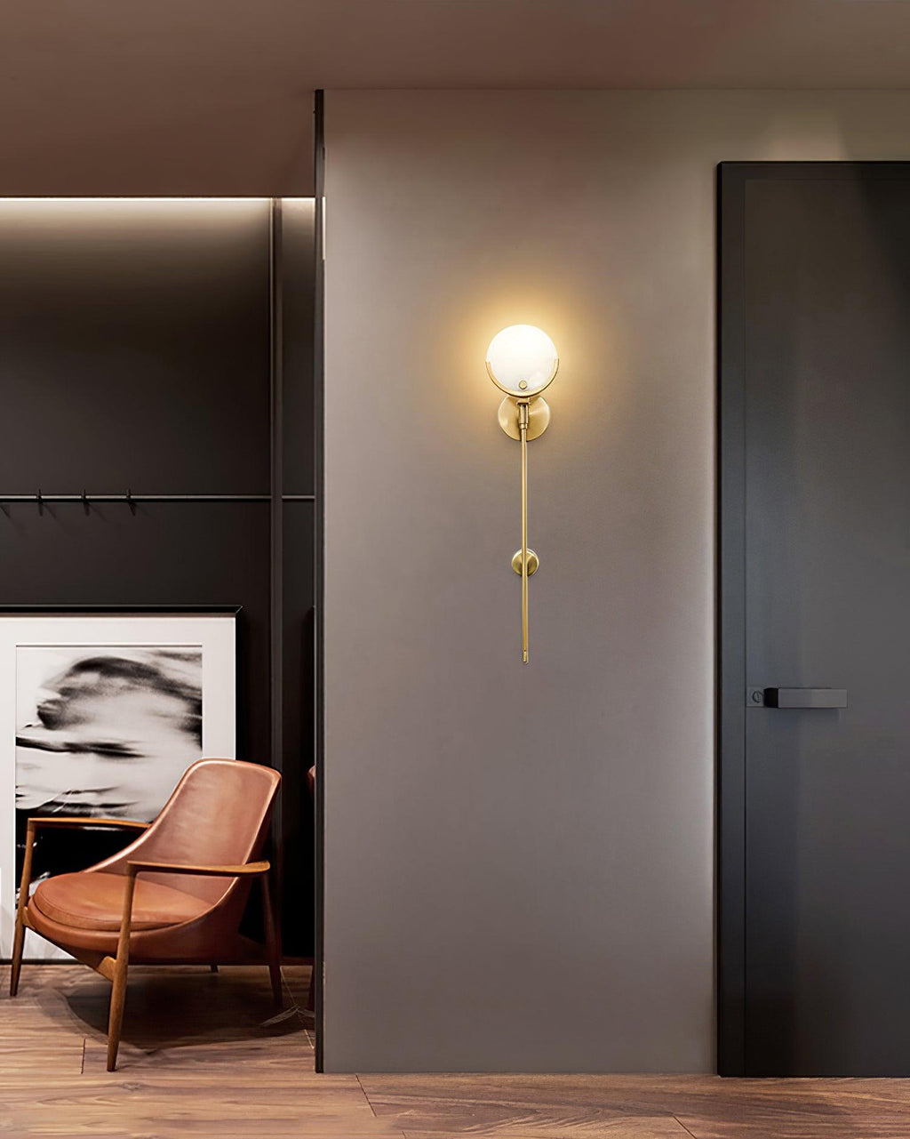 Ava Brass Wall Lamp