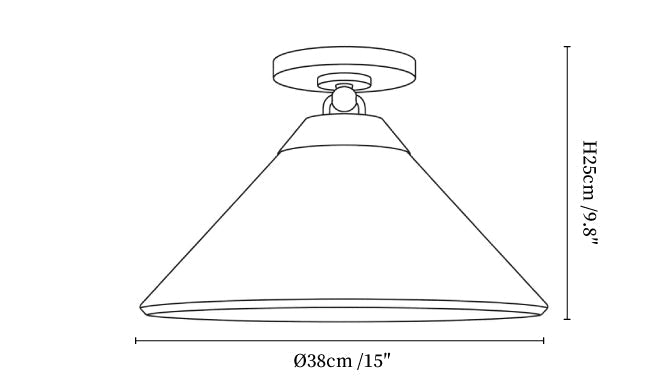 Aveline Alabaster Cone Flush Mount