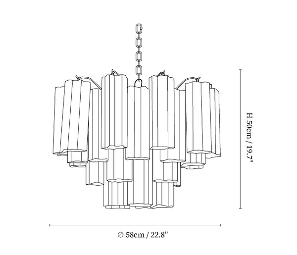 Aveline Glass Chandelier