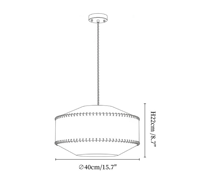 Aveline Stitched Fabric Pendant Light