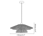Avelora Paper Rattan Pendant Light