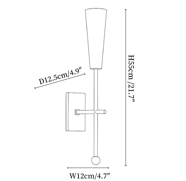 Averon Alabaster Torch Wall Sconce