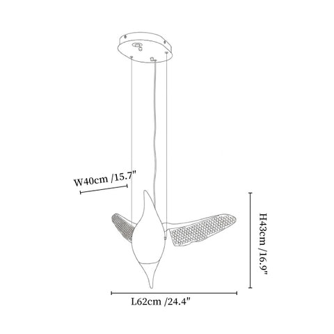Avian Flight Chandelier