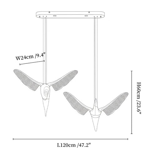 Avian Flight Chandelier