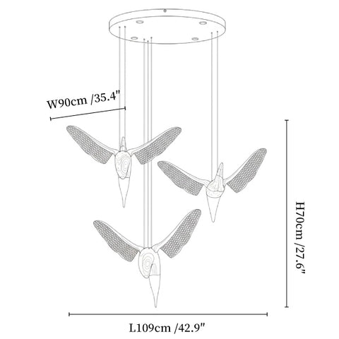 Avian Flight Chandelier