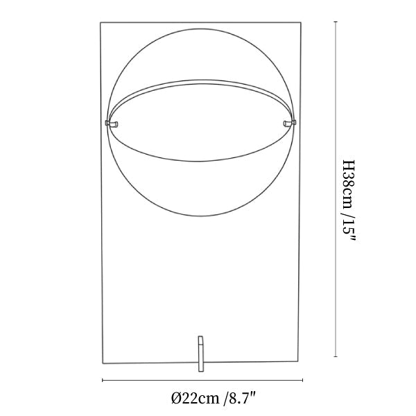 Axis Rotating Disc Table Lamp