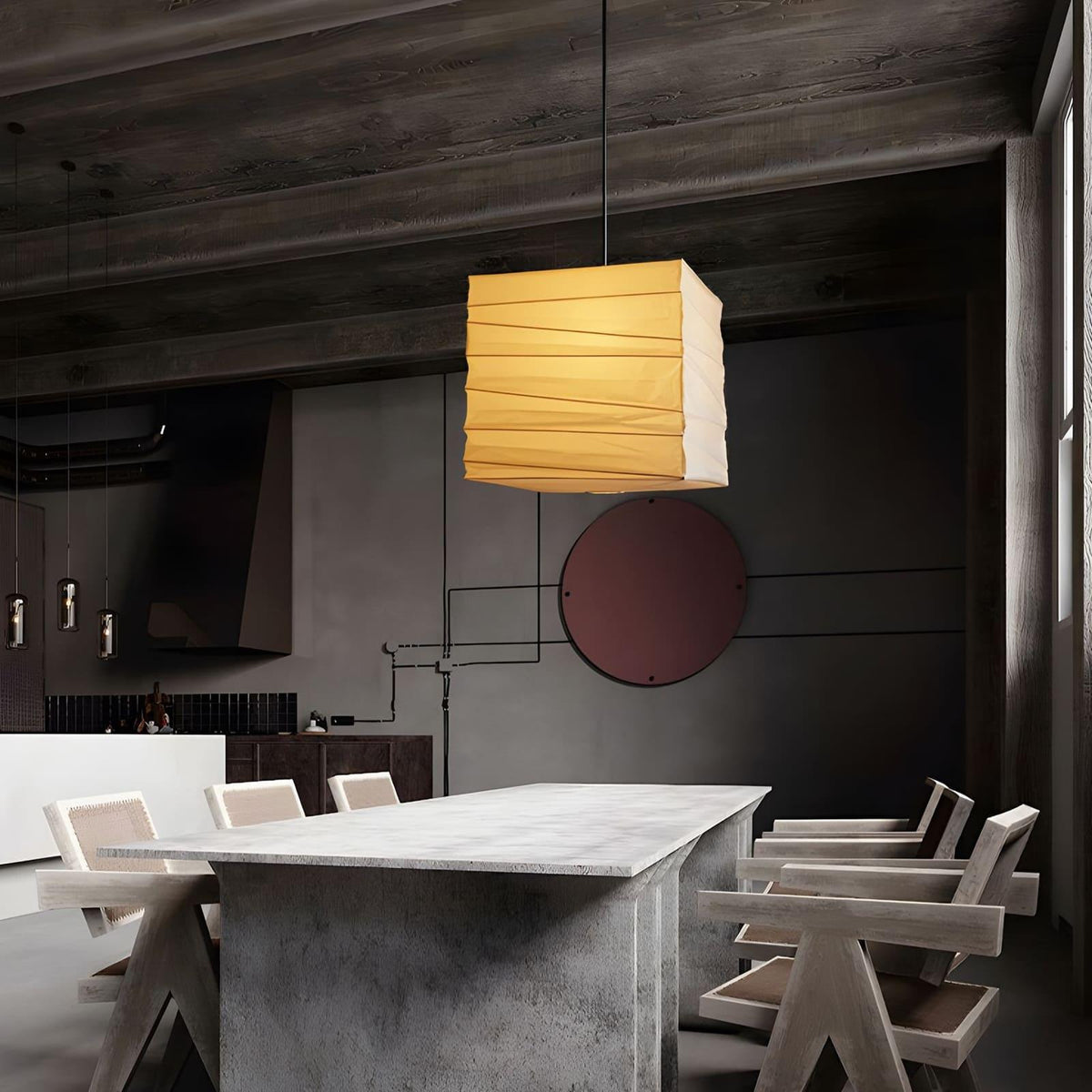 Ayla Paper Cube Pendant Lamp