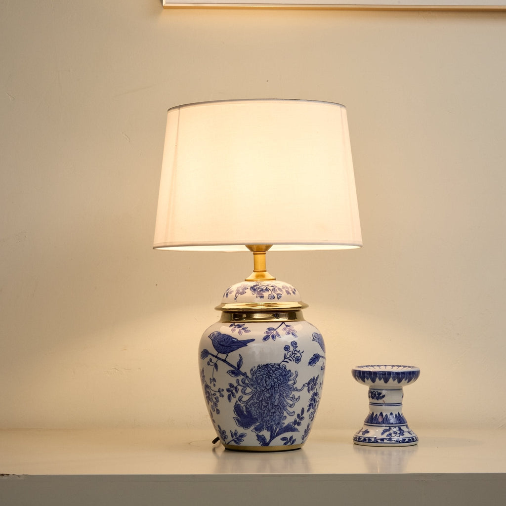 Azure Ceramic Table Lamp