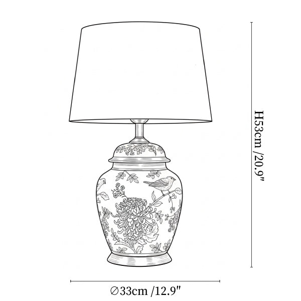 Azure Ceramic Table Lamp