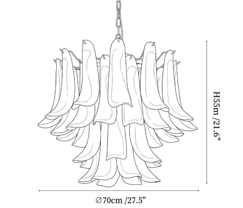 Azure Drift Glass Chandelier