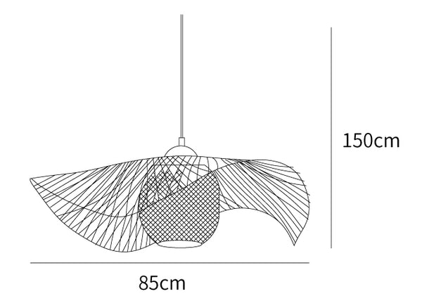 Bamboo Frame Pendant Lamp