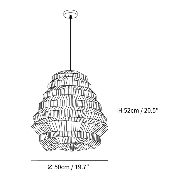 Bamboo Spiral Pendant Lamp