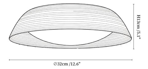 Bamboo Textured Ceiling Lamp