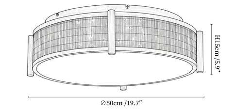 Bamboo Weave Ceiling Lamp