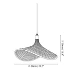 Rattan Weave Hat Pendant Light