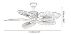 Banana Leaves Ceiling Fan Light