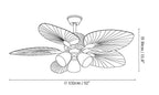 Banana Leaves Ceiling Fan Light