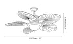 Banana Leaves Ceiling Fan Light