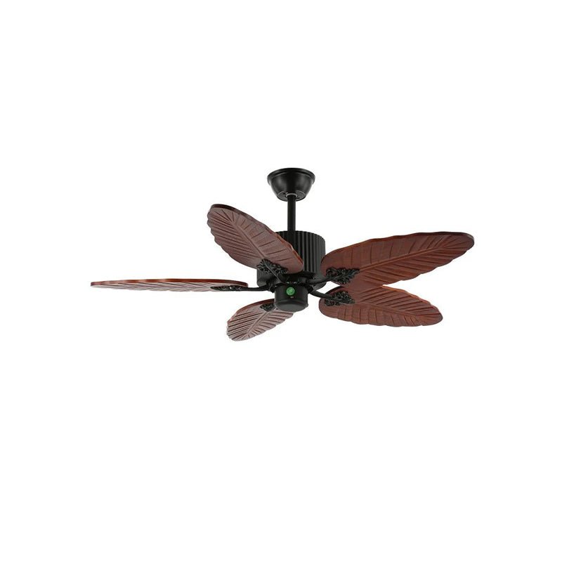 Banana Wood Leaves Ceiling Fan Light