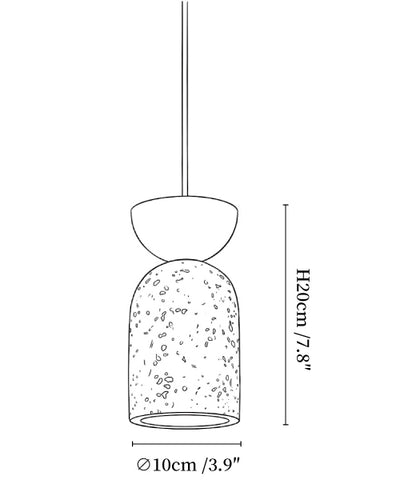 Basalt Walnut Drop Pendant Light