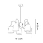 Bauhaus Pleated Chandelier