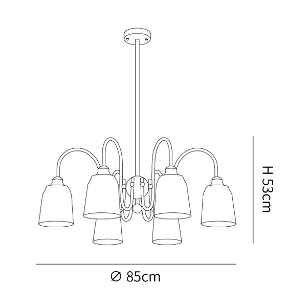 Bauhaus Pleated Chandelier