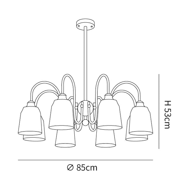 Bauhaus Pleated Chandelier