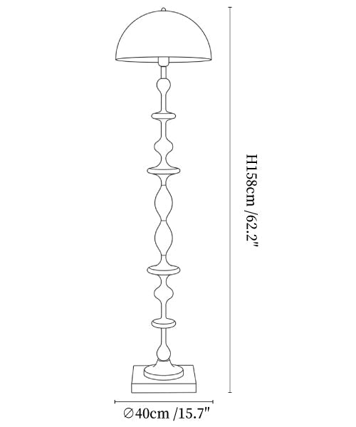 Beaded Mushroom Floor Lamp
