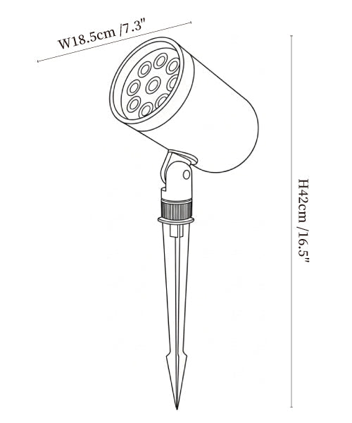 Beam Spike Adjustable Landscape Spotlight