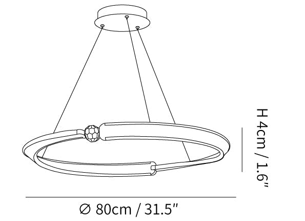 Beliani LED Pendant Light