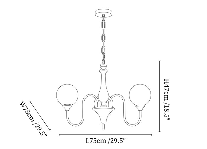Bellamy Travertine Chandelier