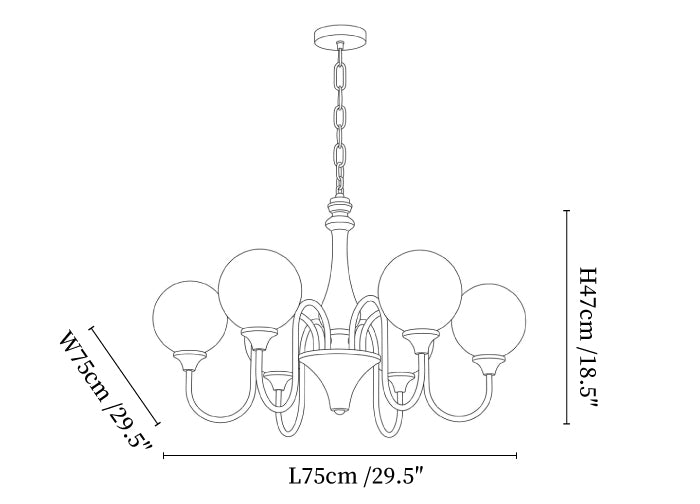 Bellamy Travertine Chandelier