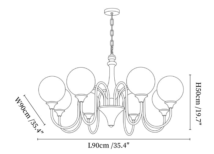 Bellamy Travertine Chandelier