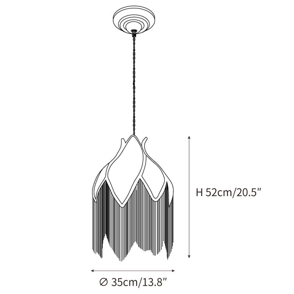 Bette Fringed Pendant Lamp